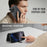 AUTSPACE for iPhone 13 Pro A15 Case RFID Blocking Wallet Leather Magnetic Phone Cover - Black - 5