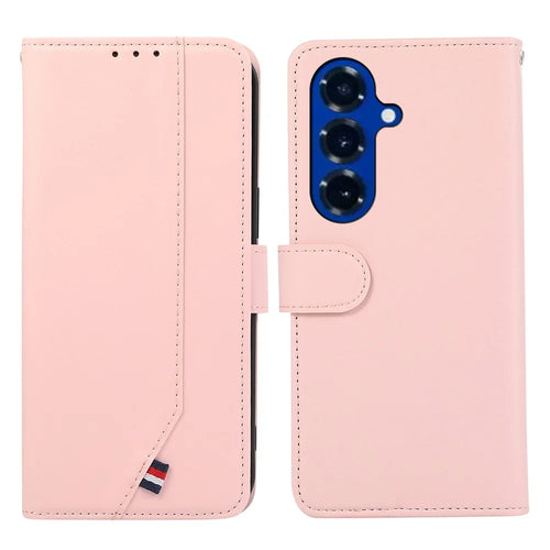 For Samsung Galaxy S26 FE Case RFID Blocking Flip Leather Phone Cover - Pink - 1