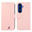 For Samsung Galaxy S26 FE Case RFID Blocking Flip Leather Phone Cover - Pink - 1
