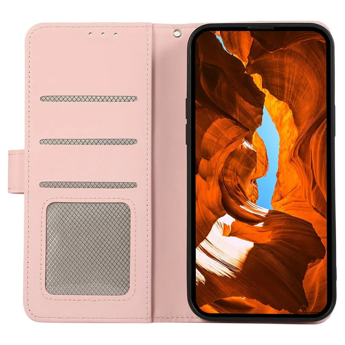 For Samsung Galaxy S26 FE Case RFID Blocking Flip Leather Phone Cover - Pink - 2