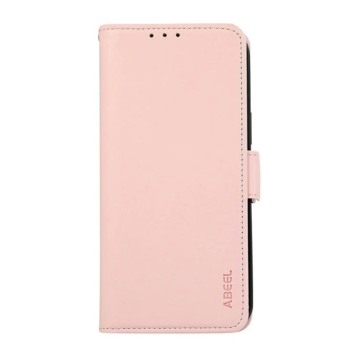 ABEEL For Samsung Galaxy S26 FE Case Leather Phone Cover with RFID Blocking Wallet - Pink - 6