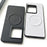 For Sony Xperia 1 VIII Magnetic Case X-Patterned TPU PU Leather PC Anti-Drop Phone Cover - Black - 5