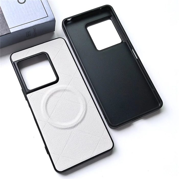 For Sony Xperia 1 VIII Magnetic Case X-Patterned TPU PU Leather PC Anti-Drop Phone Cover - Black - 6