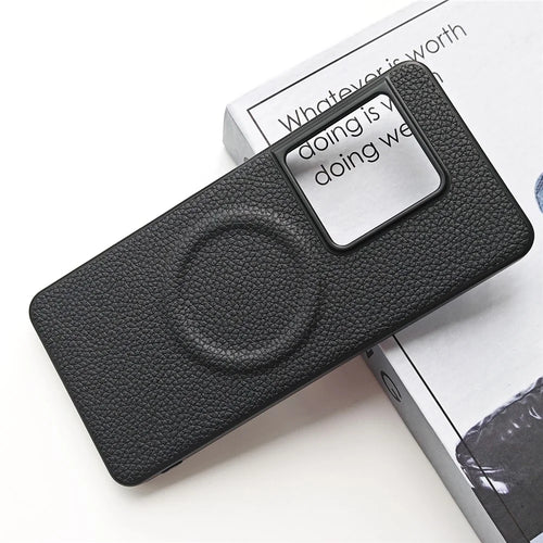 For Sony Xperia 1 VIII Magnetic Case Litchi Texture PU Leather Coated PC + TPU Protective Phone Cover - Black - 1