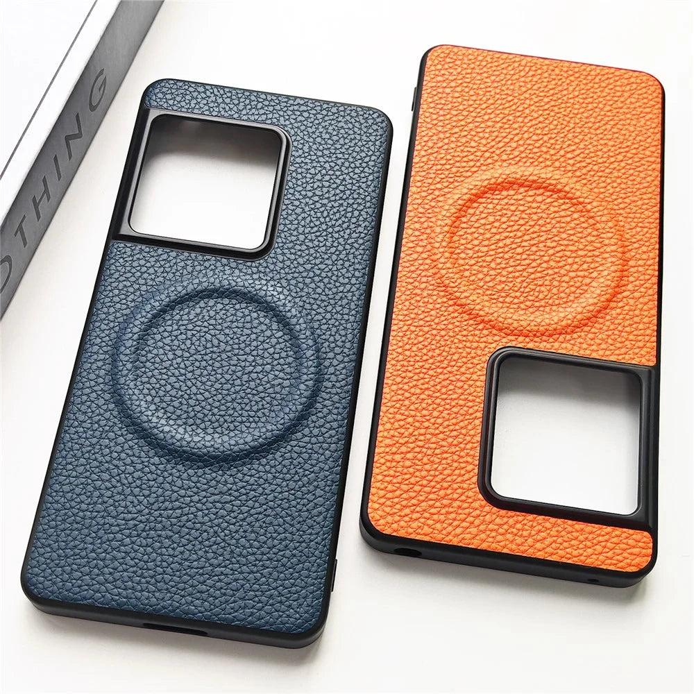 For Sony Xperia 1 VIII Magnetic Case Litchi Texture PU Leather Coated PC + TPU Protective Phone Cover - Black - 6