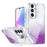 For Samsung Galaxy A27 5G Magnetic Case Gradient Glitter Shockproof TPU PC Phone Cover - Purple - 1