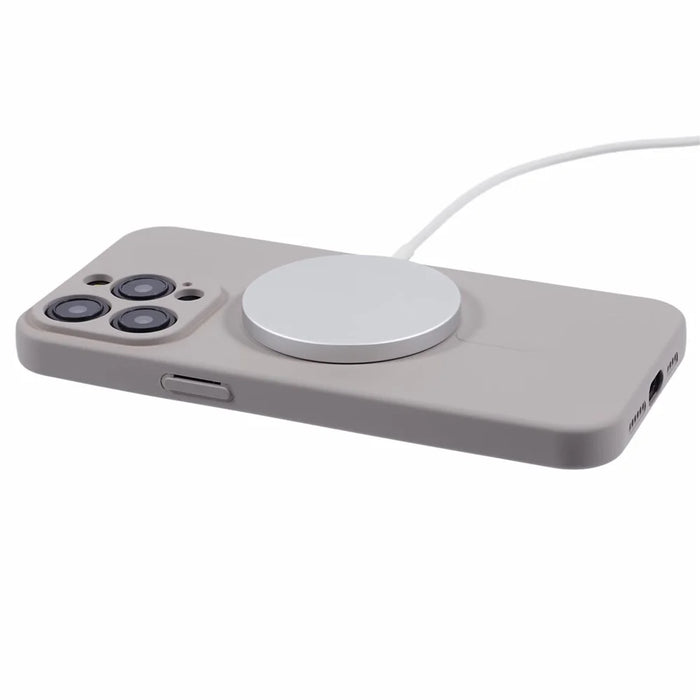 For iPhone 14 Pro Max Magnetic Phone Case TPU Anti-Scratch Cover Compatible with MagSafe - Grey - 4