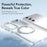 For Samsung Galaxy S26 FE Magnetic Case Double Color Rotating Ring Kickstand PC + TPU Phone Cover - White - 5