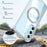 For Samsung Galaxy S26 FE Magnetic Case Double Color Rotating Ring Kickstand PC + TPU Phone Cover - White - 7