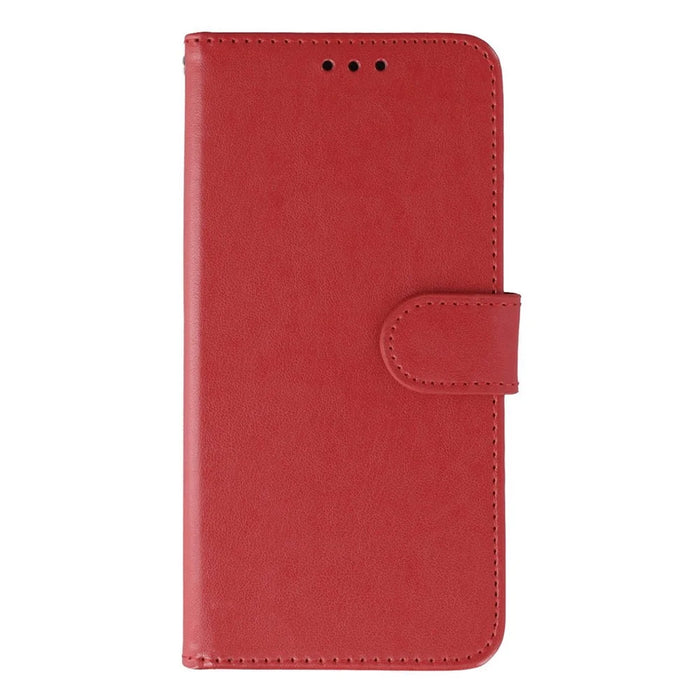 For Samsung Galaxy S26 FE Case PU Leather Flip Wallet Phone Cover with Strap - Red - 4