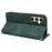 For Samsung Galaxy S26 FE Case Strong Magnetic Leather Wallet Phone Cover with Striped Texture - Green - 4