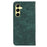 For Samsung Galaxy S26 FE Case Strong Magnetic Leather Wallet Phone Cover with Striped Texture - Green - 6