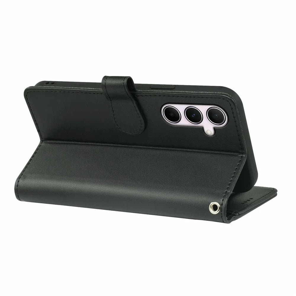 For Samsung Galaxy S26 FE Case with 9 Card Slots PU Leather Stand Phone Cover - Black - 4