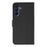 For Samsung Galaxy S26 FE Case Feather Imprint PU Leather Wallet Phone Cover - Black - 5
