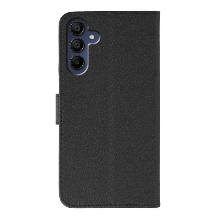 For Samsung Galaxy S26 FE Case Feather Imprint PU Leather Wallet Phone Cover - Black - 5