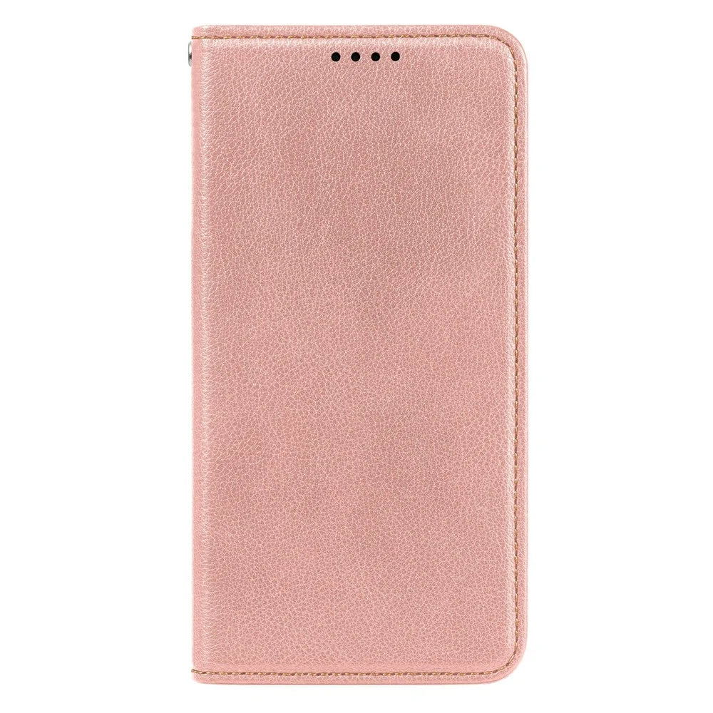 For Samsung Galaxy S26 FE Case Wallet RFID Blocking Leather Phone Cover Strong Magnetic Closure - Rose Gold - 5