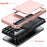 For Samsung Galaxy S26 FE Case with Card Holder TPU + PC Phone Back Cover - Rose Gold - 3