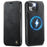 CASEME for iPhone 13 Case  053  Magnetic RFID Blocking Wallet Flip Leather Phone Cover - Black - 1
