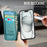 CASEME for iPhone 15 Case  053  Magnetic RFID Blocking Wallet Flip Leather Phone Cover - Blue Green - 5