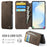 CASEME for Samsung Galaxy S25 FE Case  053   Magnetic RFID Blocking Wallet Flip Leather Phone Cover - Coffee - 2