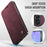 CASEME for Samsung Galaxy A56 5G Case  053   Magnetic RFID Blocking Wallet Flip Leather Phone Cover - Red - 6