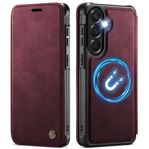 CASEME for Samsung Galaxy A57 5G Case  053   Magnetic RFID Blocking Wallet Flip Leather Phone Cover - Red - 1