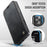 CASEME for iPhone 16 Pro Case  053  Magnetic RFID Blocking Wallet Flip Leather Phone Cover - Black - 7