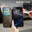 CASEME for iPhone 14 Pro Case  053  Magnetic RFID Blocking Wallet Flip Leather Phone Cover - Coffee - 5