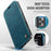 CASEME for iPhone 13 Pro Case  053  Magnetic RFID Blocking Wallet Flip Leather Phone Cover - Retro Blue - 7