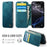 CASEME for iPhone 12 Pro Max Case  053  Magnetic RFID Blocking Wallet Flip Leather Phone Cover - Retro Blue - 2