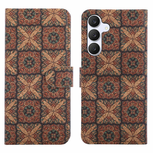 For Samsung Galaxy S26 FE Leather Wallet Case Bohemian-style TPU PU Phone Cover with Stand - Hearts - 1