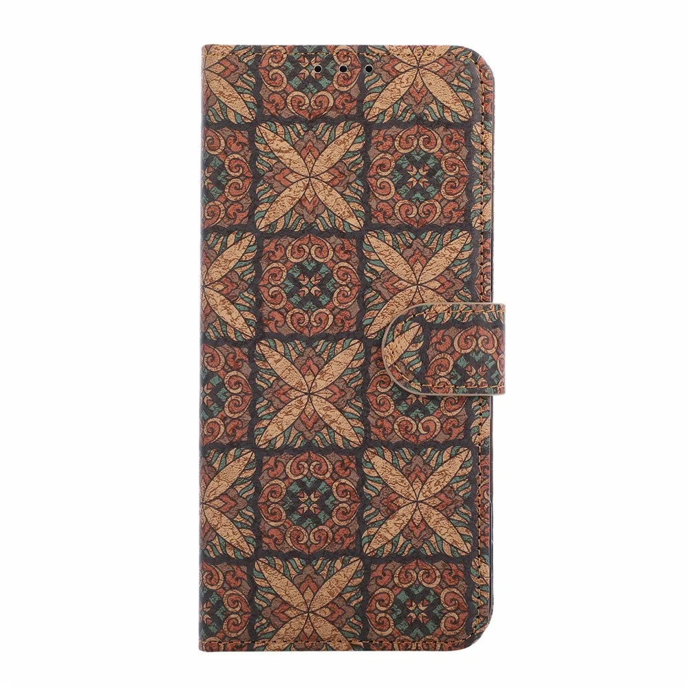 For Samsung Galaxy S26 FE Leather Wallet Case Bohemian-style TPU PU Phone Cover with Stand - Hearts - 6