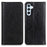 For Samsung Galaxy S26 FE Stand Case Split Leather Litchi Texture Wallet Phone Cover - Black - 1