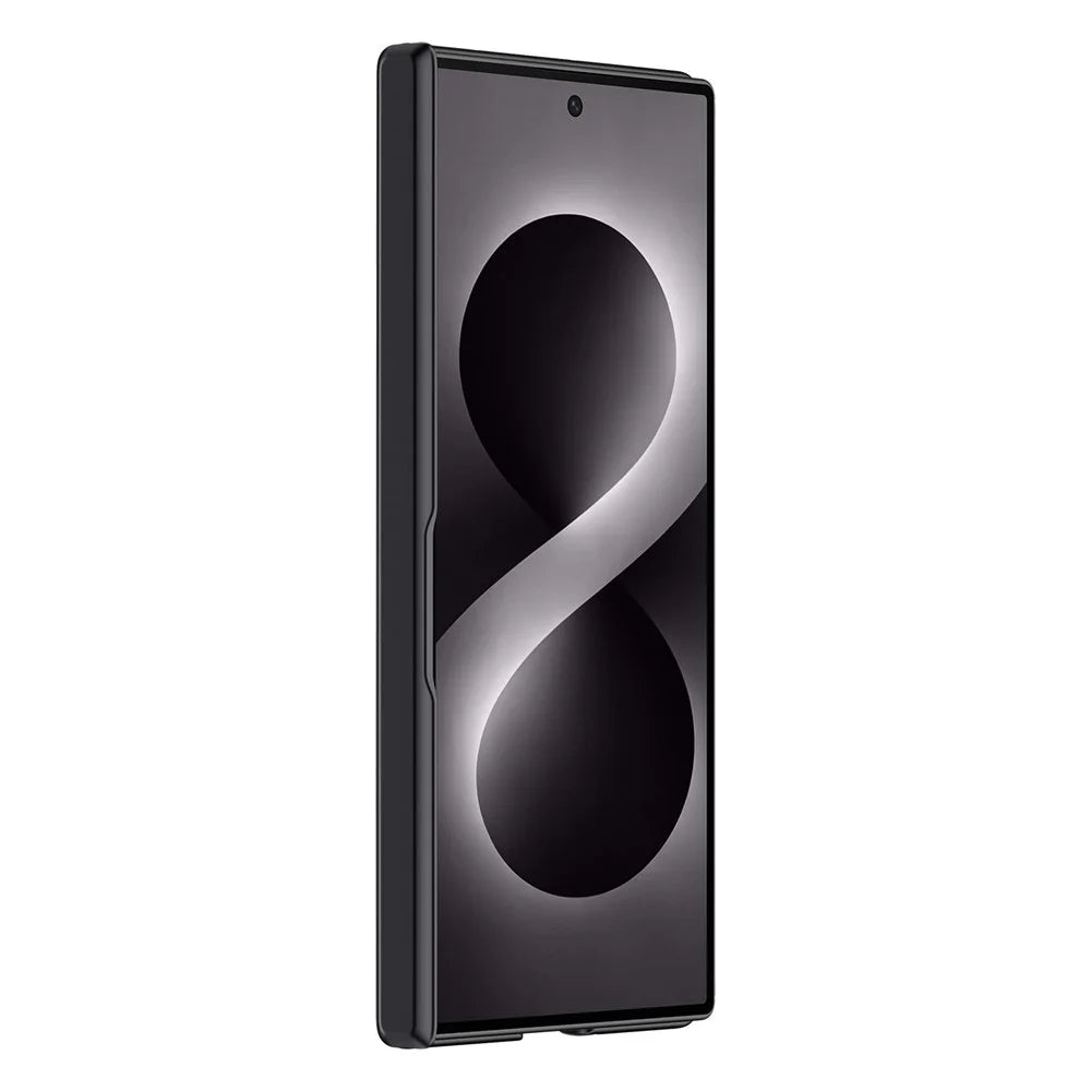 For Samsung Galaxy Z Fold8 Ultra Case Kickstand Skin Touch PC Phone Cover Built-In Screen Protector - Black - 3
