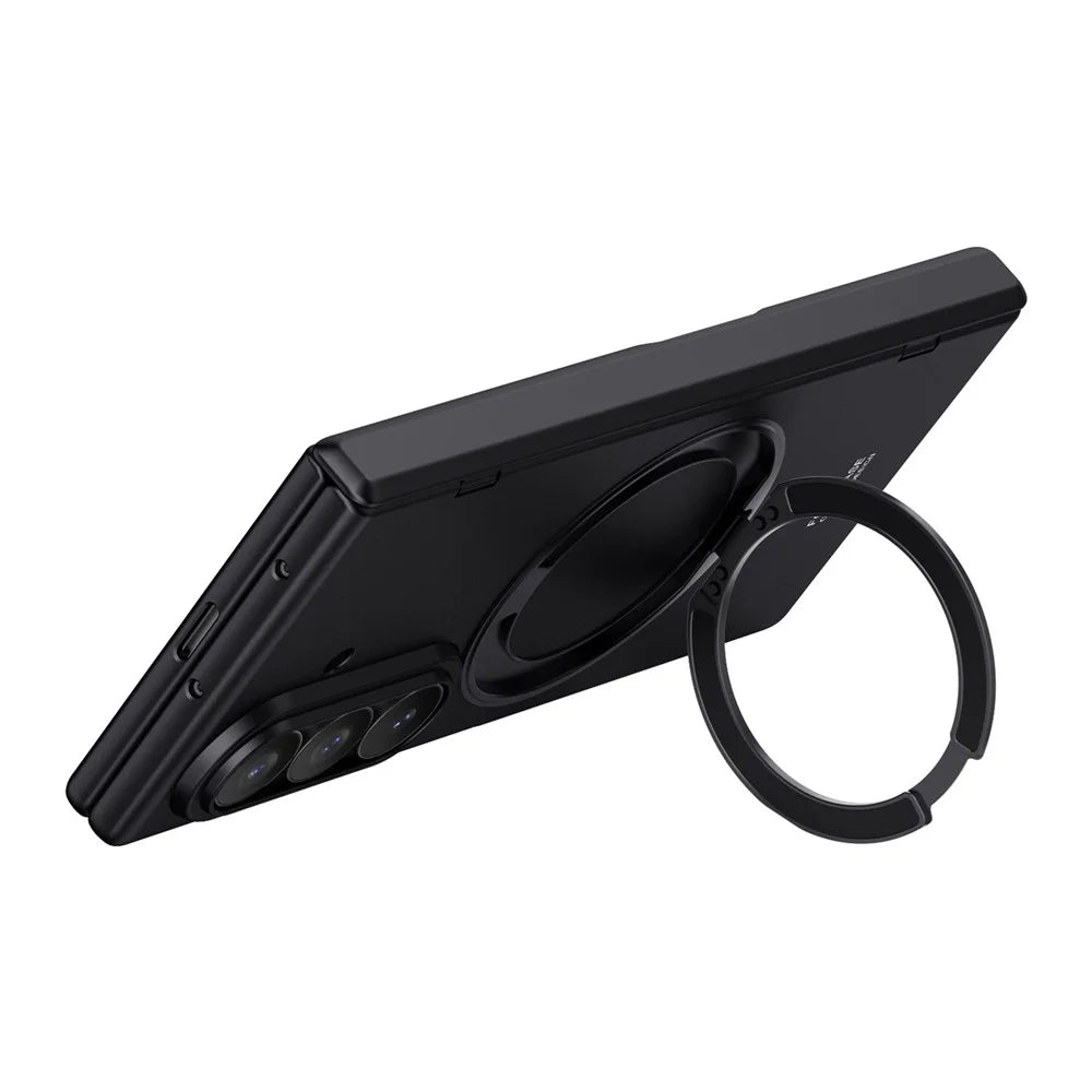 For Samsung Galaxy Z Fold8 Ultra Case Kickstand Skin Touch PC Phone Cover Built-In Screen Protector - Black - 5