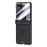 For Samsung Galaxy Z Flip8 Case Kickstand Skin Touch PC Phone Cover Built-In Screen Protector - Black - 3