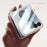 For Samsung Galaxy Z Flip8 Case Hard PC Hinge Protection Phone Cover with Rear Small Screen Protector - Silver - 2