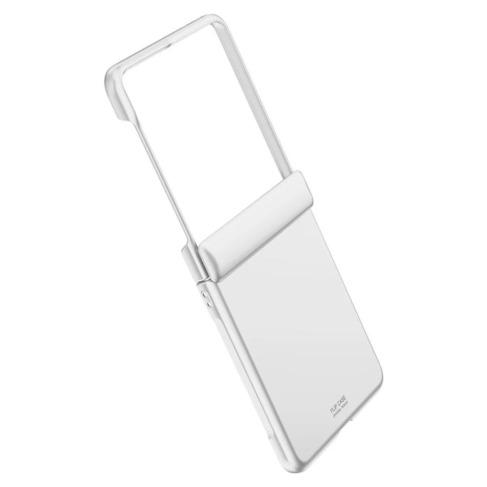 For Samsung Galaxy Z Flip8 Case Hard PC Hinge Protection Phone Cover with Rear Small Screen Protector - Silver - 3