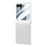 For Samsung Galaxy Z Flip8 Case PC + TPU Matte Phone Cover with Tempered Glass Screen Protector - White - 1
