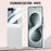 For Samsung Galaxy Z Flip8 Case PC + TPU Matte Phone Cover with Tempered Glass Screen Protector - White - 3