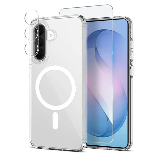 NORTHJO for Samsung Galaxy S26 FE Magnetic Case PC + TPU Phone Cover Set with Front Screen Protector + Lens Film - 1
