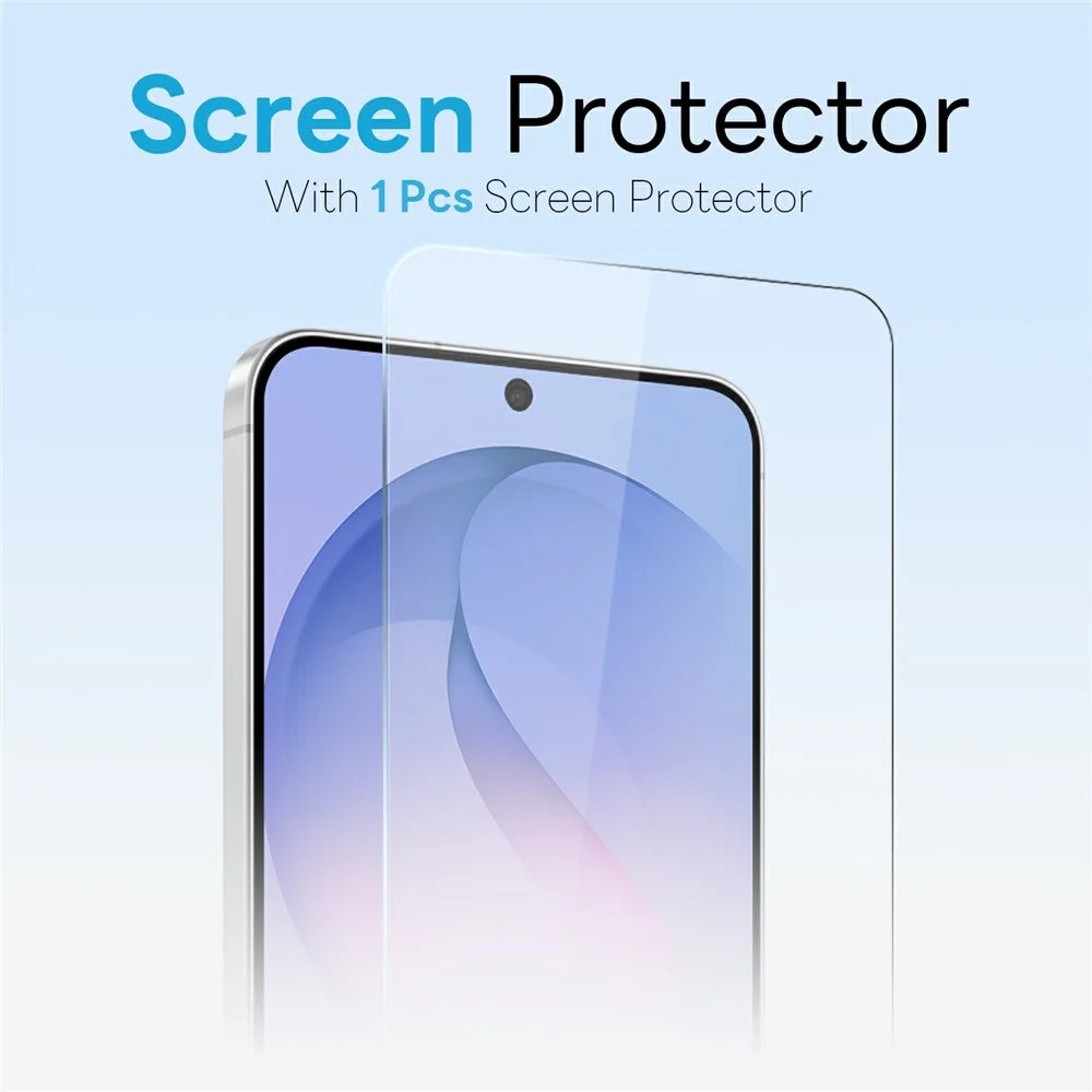 NORTHJO for Samsung Galaxy S26 FE Magnetic Case PC + TPU Phone Cover Set with Front Screen Protector + Lens Film - 3