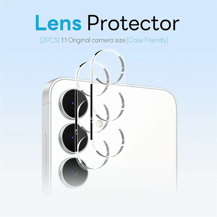 NORTHJO 5 in 1 Set for Samsung	Galaxy S25 FE Magnetic Case PC + TPU Phone Cover with 2 Front Screen Protector + 2 Lens Film - Transparent - 4