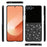 For Samsung Galaxy Z Flip8 Case Electroplating TPU + PC Sparkling Glitter Phone Back Cover - Black - 6