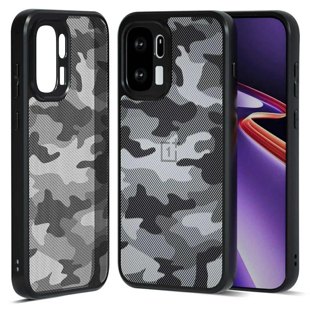 IBMRS Mobile Cover for OnePlus Ace 6 Ultra 5G Soft TPU + Hard PC Case with Wrist Strap (Precision Cutouts) - Artistic Camouflage - 2