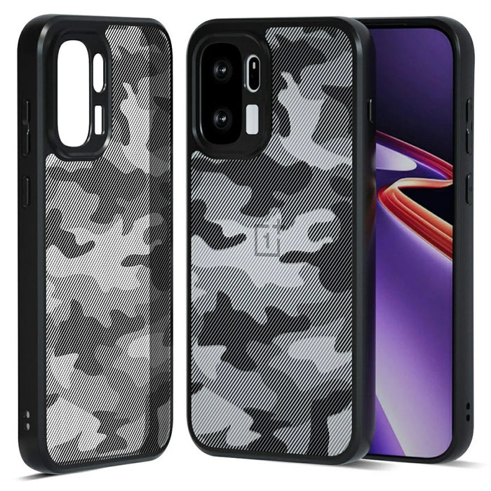IBMRS Mobile Cover for OnePlus Ace 6 Ultra 5G Soft TPU + Hard PC Case with Wrist Strap (Precision Cutouts) - Artistic Camouflage - 2