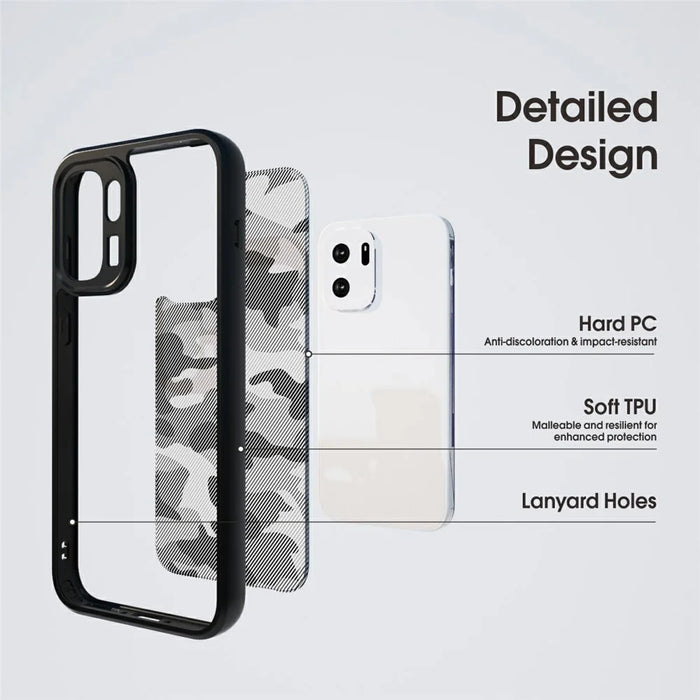 IBMRS Mobile Cover for OnePlus Ace 6 Ultra 5G Soft TPU + Hard PC Case with Wrist Strap (Precision Cutouts) - Artistic Camouflage - 5
