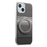 For iPhone 14 Case Magnetic Kickstand PU Leather + PC + TPU Gradient Phone Cover - Black - 2