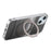 For iPhone 14 Case Magnetic Kickstand PU Leather + PC + TPU Gradient Phone Cover - Black - 4