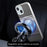 For iPhone 14 Case Magnetic Kickstand PU Leather + PC + TPU Gradient Phone Cover - Black - 5